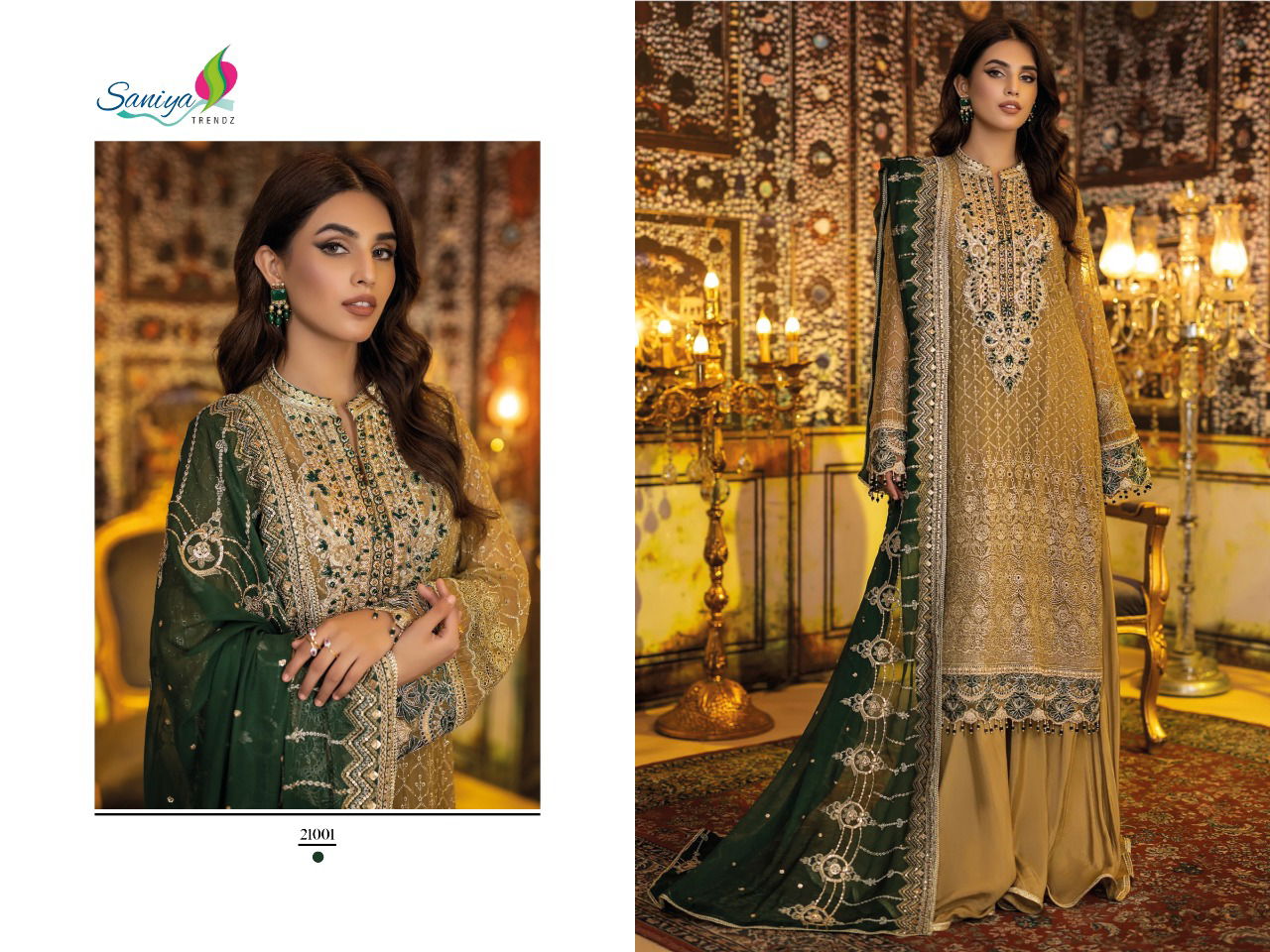 Saniya St Adan Libas 21 Festive Wear Wholesale Georgette Pakistani Suit
